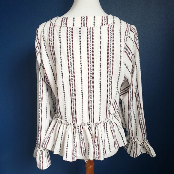 Chloe Oliver Anthropologie Dotted and Striped Top - Picture 4 of 6